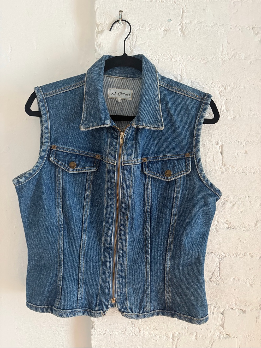 Paris Blues Vintage Denim Zip Vest